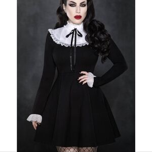 Katakomb Black Gothic Salem Mini Dress